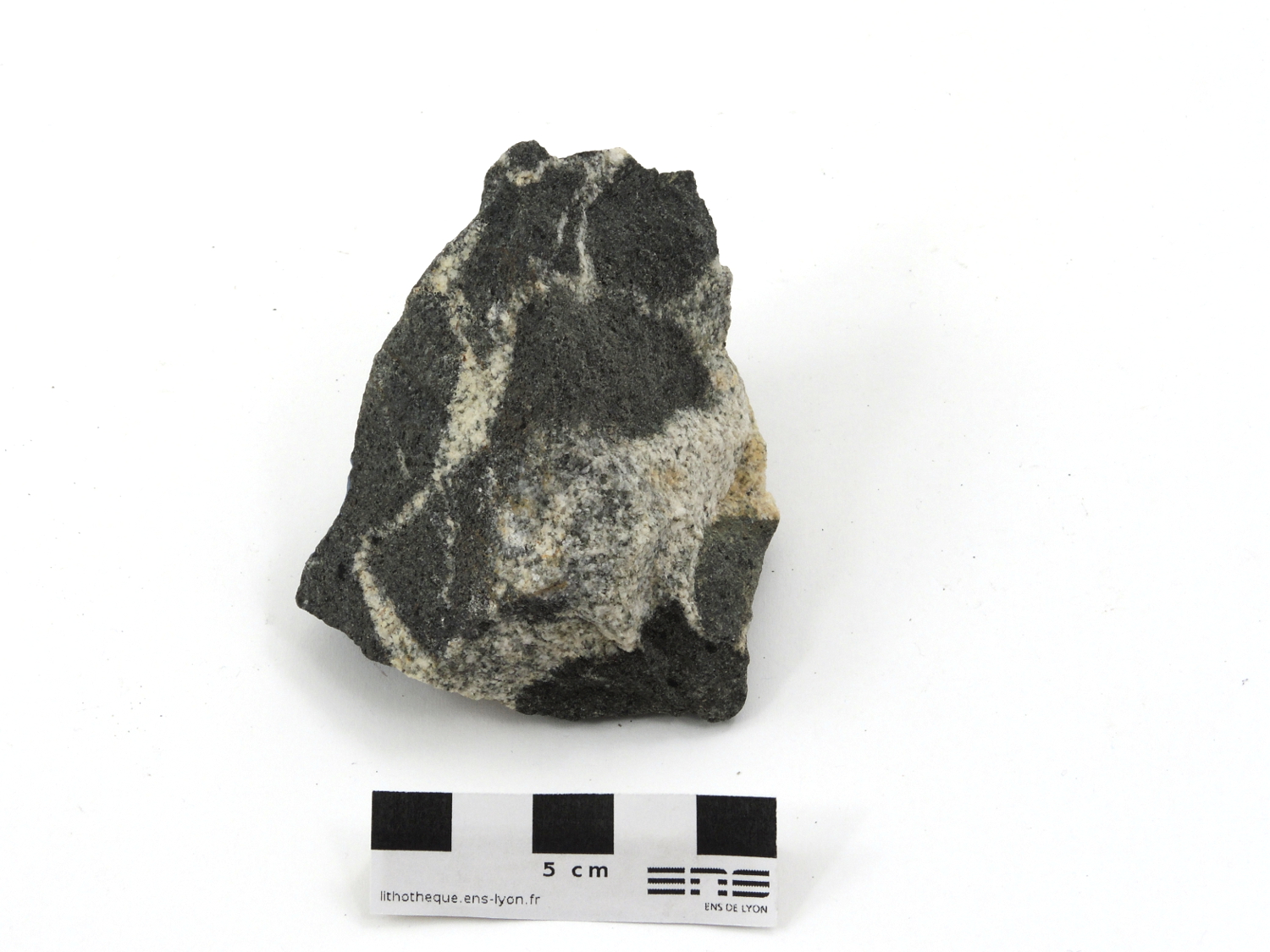 Microgabbro et granite Mélange de magmas granitique et gabbroïque    Hadbin